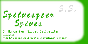 szilveszter szives business card